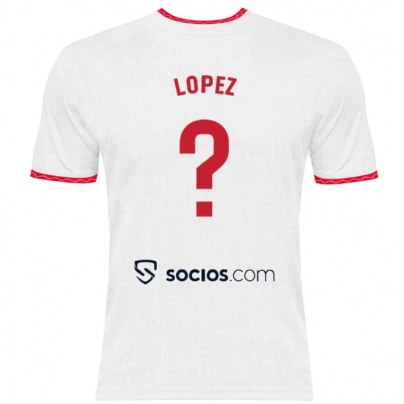Danxen Kinder David López #0 Weiß Rot Heimtrikot Trikot 2024/25 T-Shirt