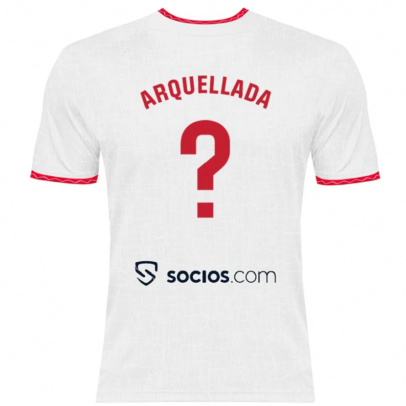 Danxen Kinder Álvaro Arquellada #0 Weiß Rot Heimtrikot Trikot 2024/25 T-Shirt