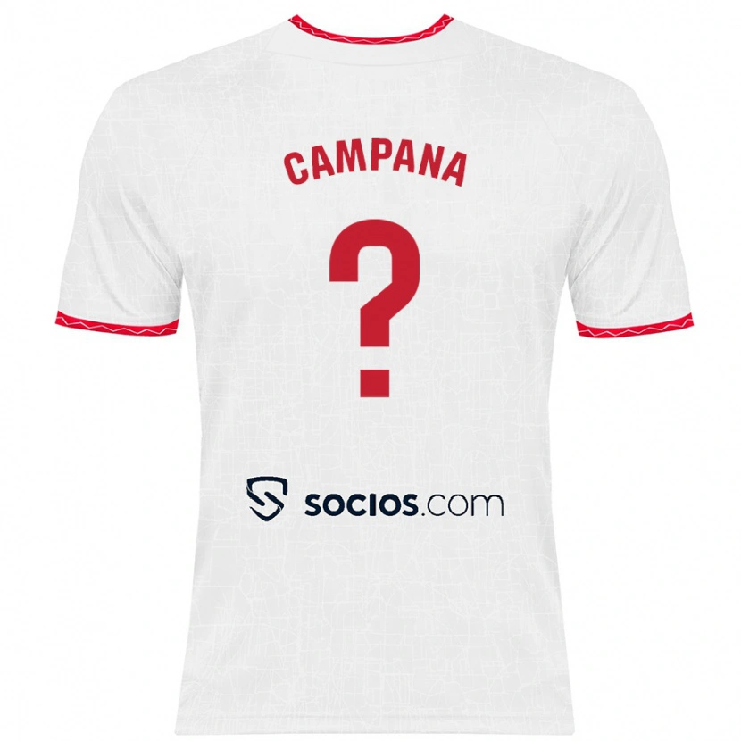 Danxen Kinder Massimo Campana #0 Weiß Rot Heimtrikot Trikot 2024/25 T-Shirt