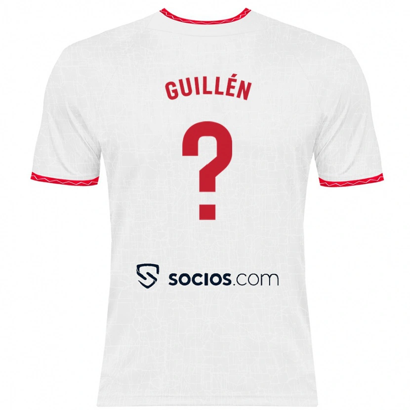 Danxen Kinder Nico Guillén #0 Weiß Rot Heimtrikot Trikot 2024/25 T-Shirt