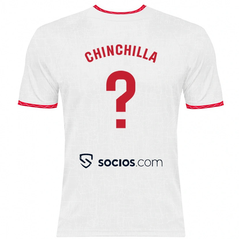 Danxen Kinder Gustavo Chinchilla #0 Weiß Rot Heimtrikot Trikot 2024/25 T-Shirt
