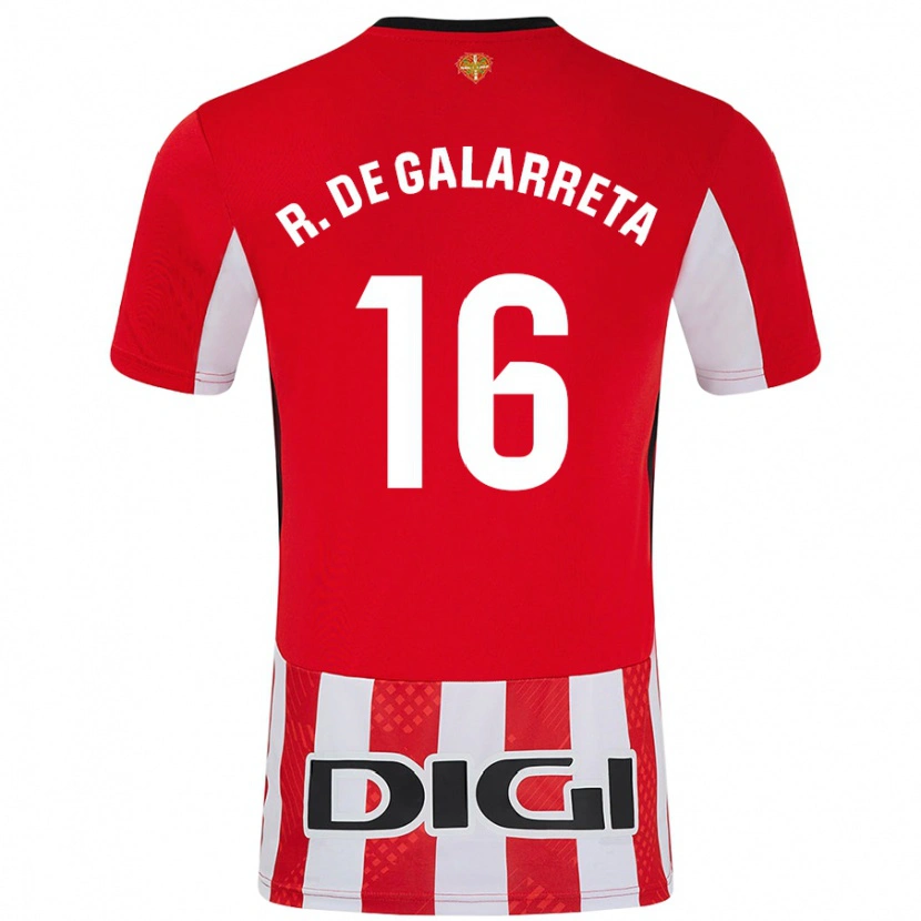 Danxen Kinder Iñigo Ruiz De Galarreta #16 Rot Weiß Heimtrikot Trikot 2024/25 T-Shirt