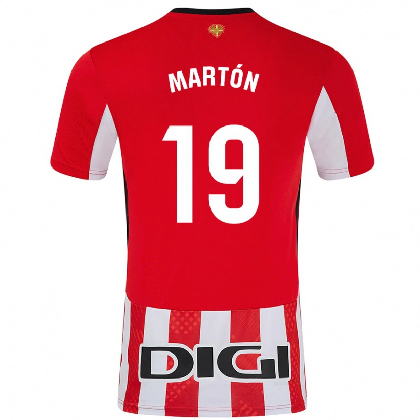 Danxen Kinder Javier Martón #19 Rot Weiß Heimtrikot Trikot 2024/25 T-Shirt