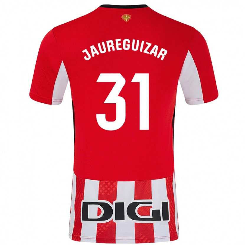 Danxen Kinder Mikel Jauregizar #31 Rot Weiß Heimtrikot Trikot 2024/25 T-Shirt