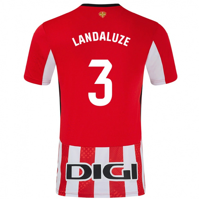 Danxen Kinder Naia Landaluze #3 Rot Weiß Heimtrikot Trikot 2024/25 T-Shirt