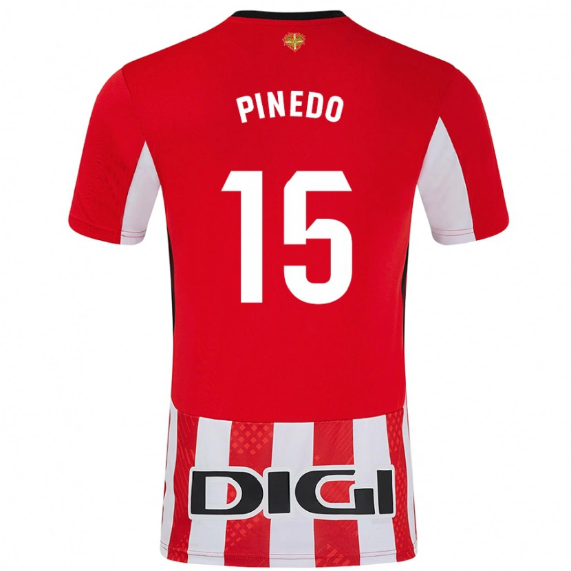 Danxen Kinder Clara Pinedo Castresana #15 Rot Weiß Heimtrikot Trikot 2024/25 T-Shirt
