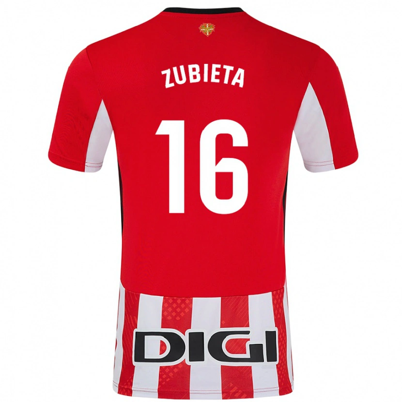 Danxen Kinder Maite Zubieta #16 Rot Weiß Heimtrikot Trikot 2024/25 T-Shirt