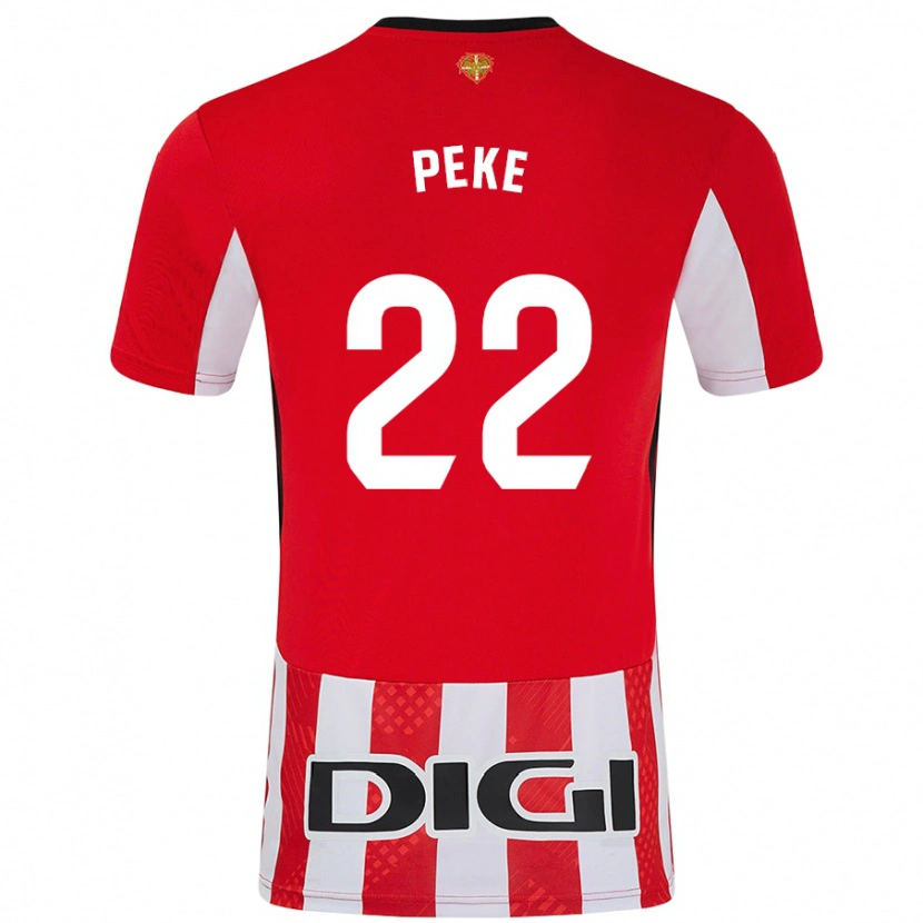 Danxen Kinder Ainize Barea Nuñez #22 Rot Weiß Heimtrikot Trikot 2024/25 T-Shirt