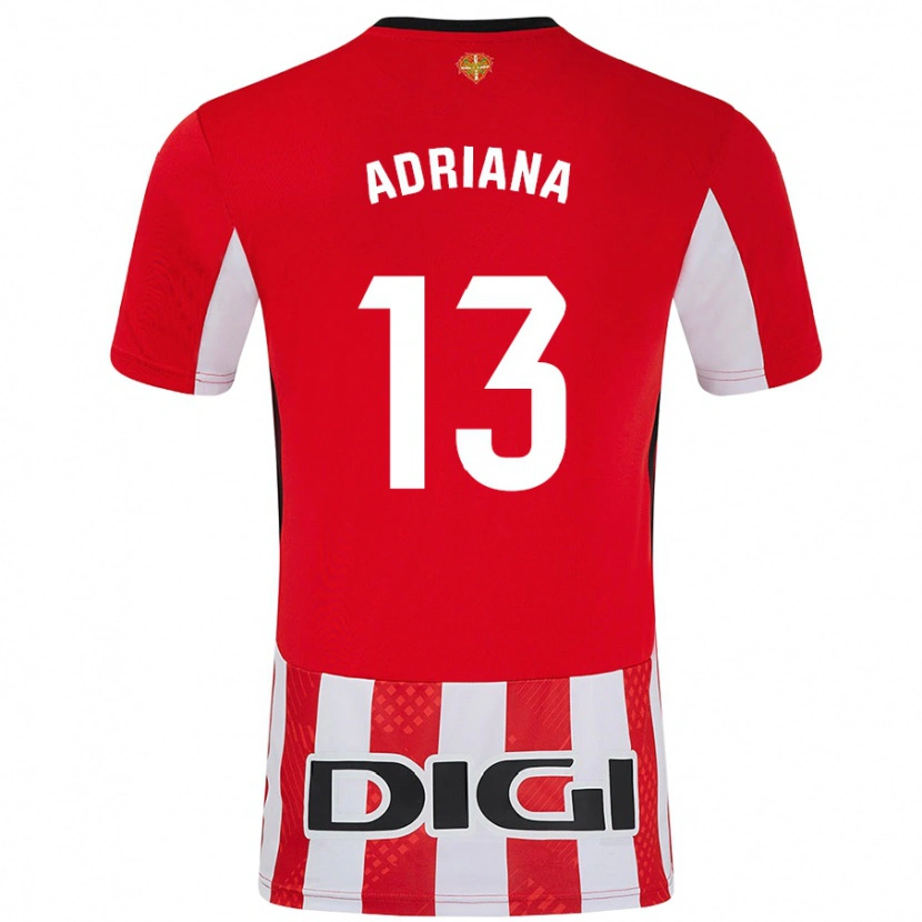 Danxen Kinder Adriana Nanclares Romero #13 Rot Weiß Heimtrikot Trikot 2024/25 T-Shirt