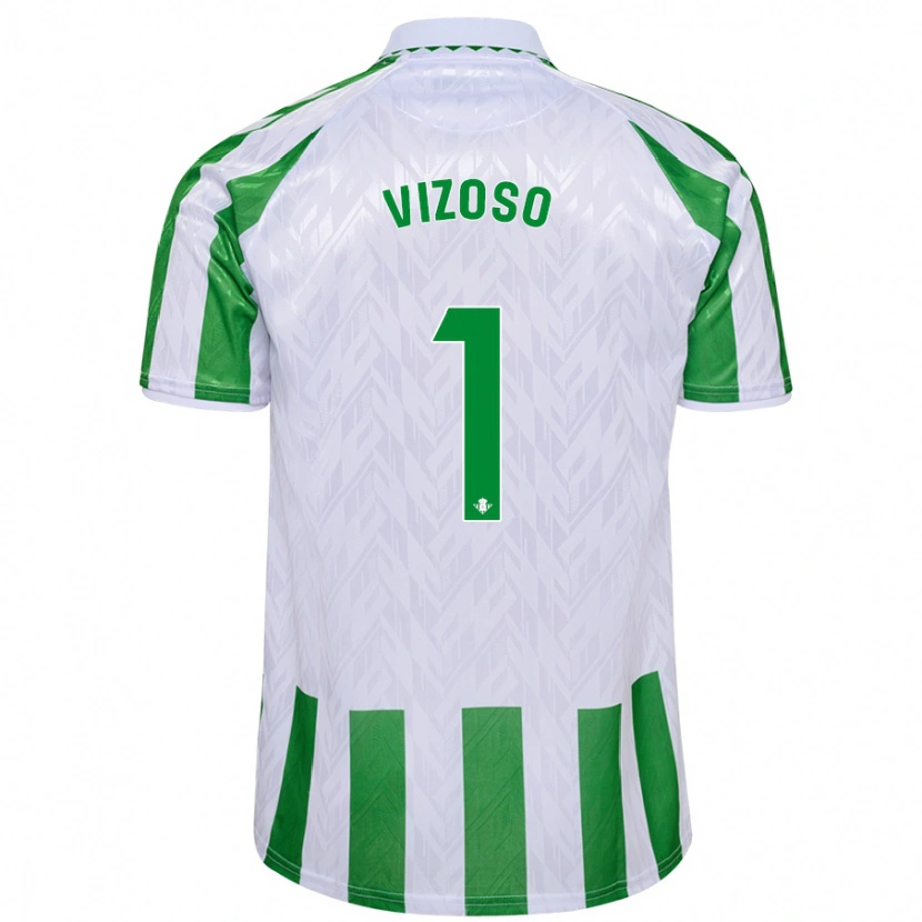 Danxen Kinder Paula Vizoso #1 Grün Weiße Streifen Heimtrikot Trikot 2024/25 T-Shirt
