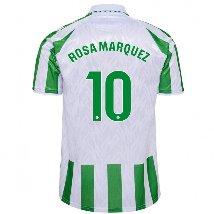 Danxen Kinder Rosa Márquez Baena #10 Grün Weiße Streifen Heimtrikot Trikot 2024/25 T-Shirt