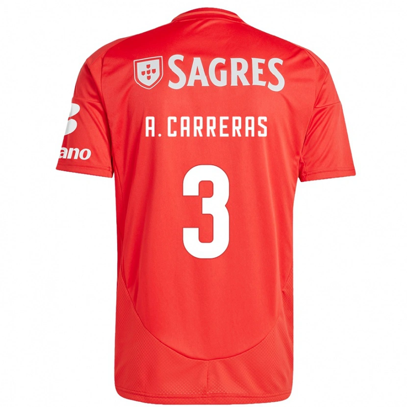 Danxen Kinder Álvaro Carreras #3 Rot Weiß Heimtrikot Trikot 2024/25 T-Shirt