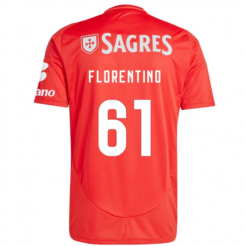 Danxen Kinder Florentino #61 Rot Weiß Heimtrikot Trikot 2024/25 T-Shirt