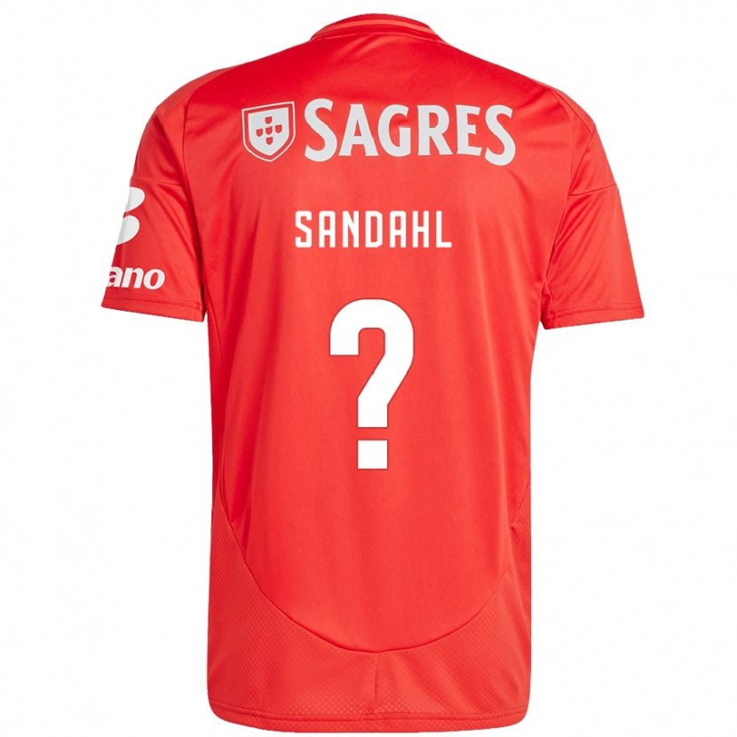 Danxen Kinder Alexander Sandahl #0 Rot Weiß Heimtrikot Trikot 2024/25 T-Shirt