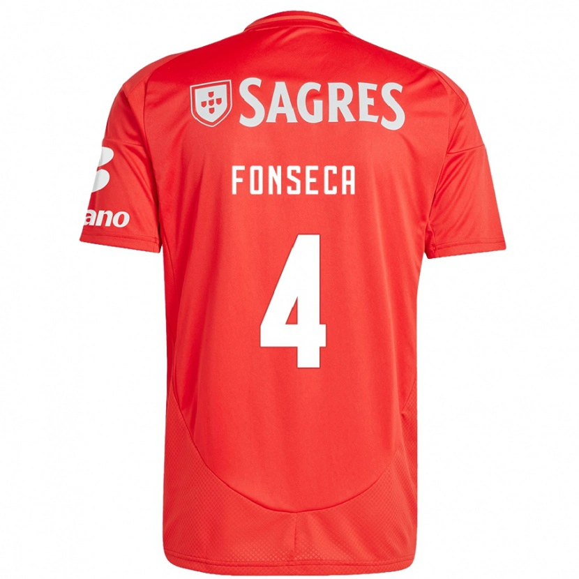 Danxen Kinder João Fonseca #4 Rot Weiß Heimtrikot Trikot 2024/25 T-Shirt