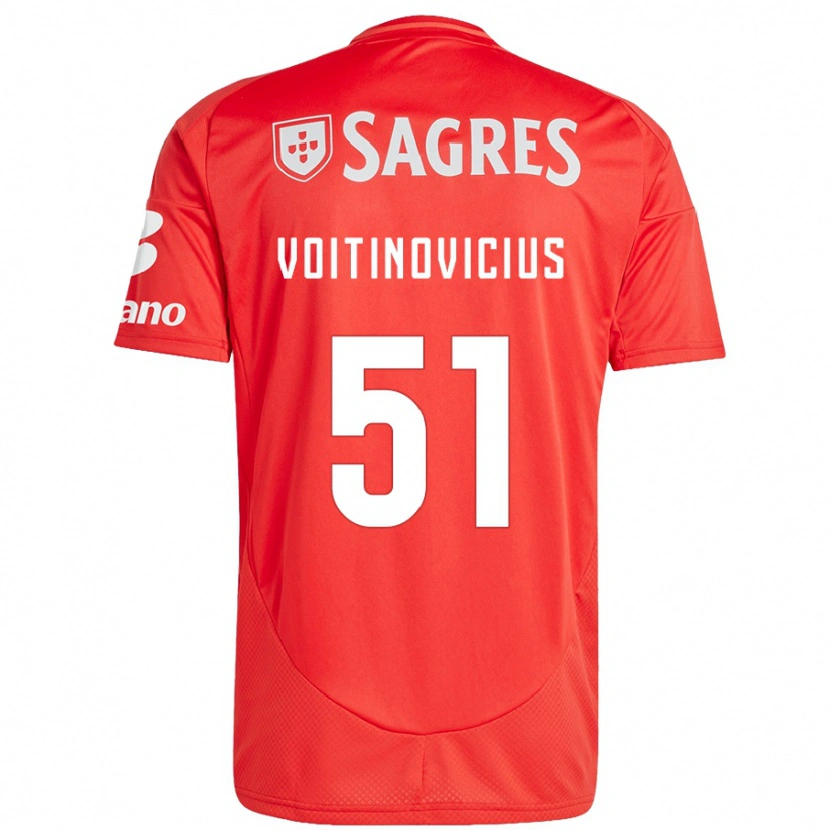Danxen Kinder Arnas Voitinovicius #51 Rot Weiß Heimtrikot Trikot 2024/25 T-Shirt