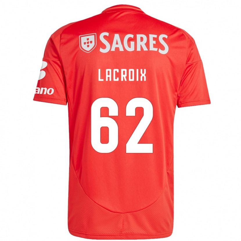 Danxen Kinder Lenny Lacroix #62 Rot Weiß Heimtrikot Trikot 2024/25 T-Shirt
