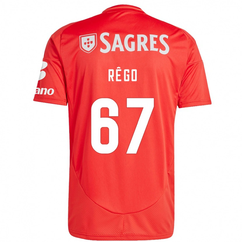 Danxen Kinder Rodrigo Rêgo #67 Rot Weiß Heimtrikot Trikot 2024/25 T-Shirt