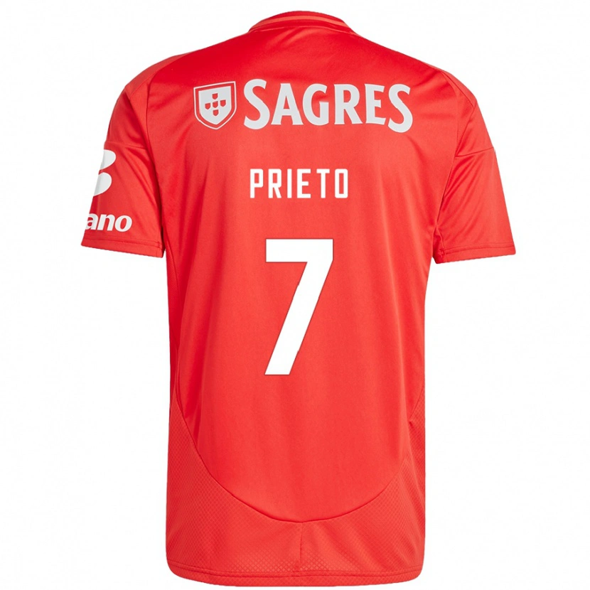 Danxen Kinder Cristina Martín-Prieto #7 Rot Weiß Heimtrikot Trikot 2024/25 T-Shirt