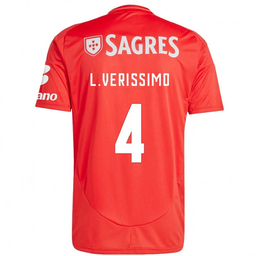 Danxen Kinder Lucas Verissimo #4 Rot Weiß Heimtrikot Trikot 2024/25 T-Shirt