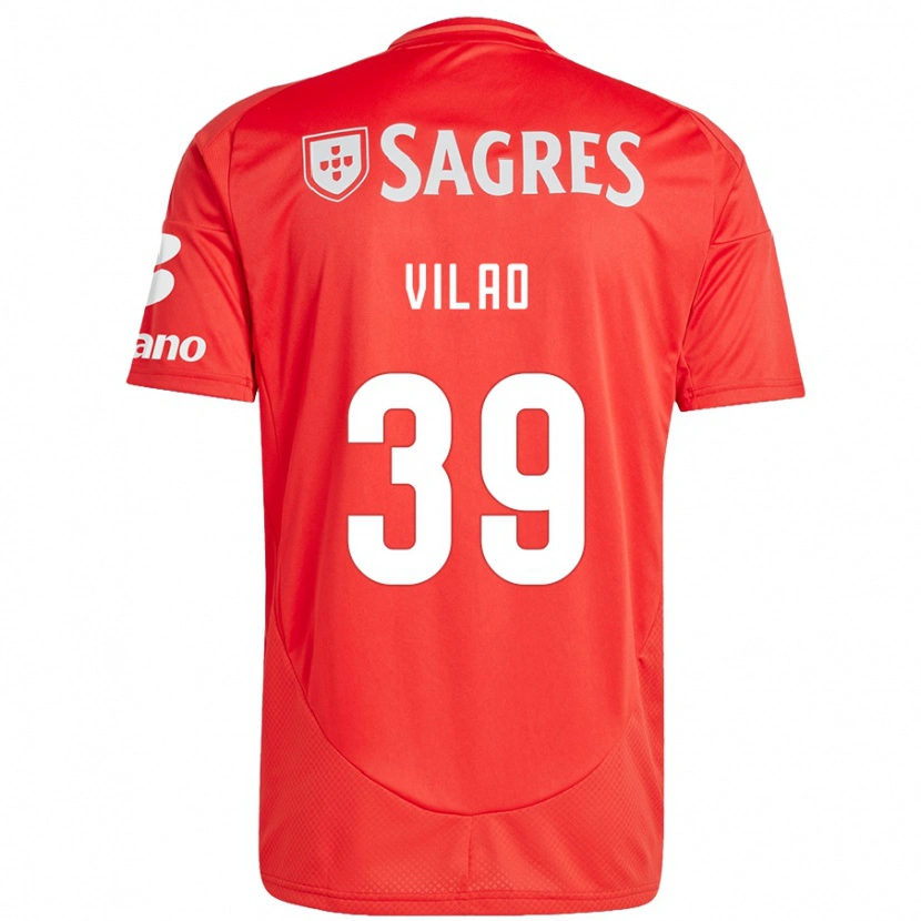 Danxen Kinder Carolina Vilao #39 Rot Weiß Heimtrikot Trikot 2024/25 T-Shirt