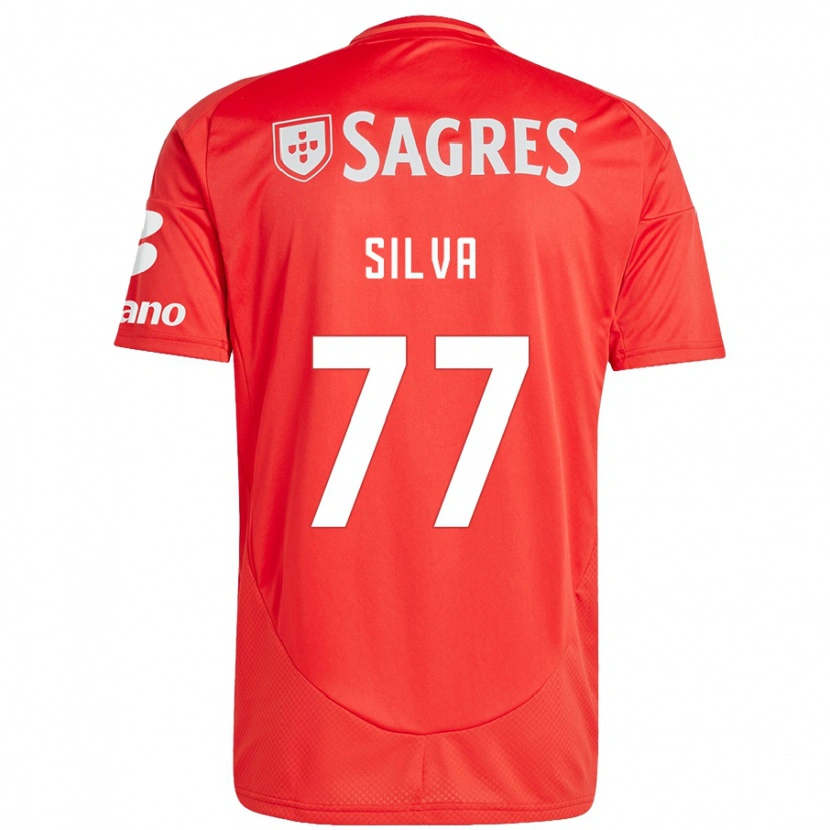 Danxen Kinder Jessica Silva #77 Rot Weiß Heimtrikot Trikot 2024/25 T-Shirt