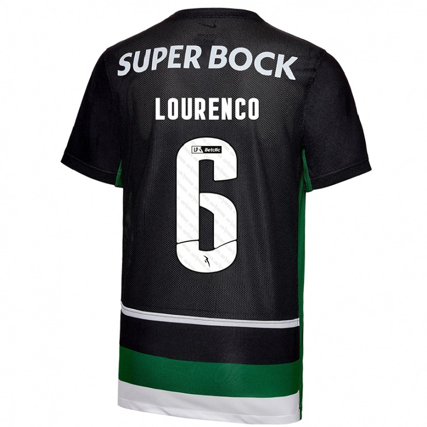 Danxen Kinder Bruna Lourenço #6 Schwarz Weiß Grün Heimtrikot Trikot 2024/25 T-Shirt