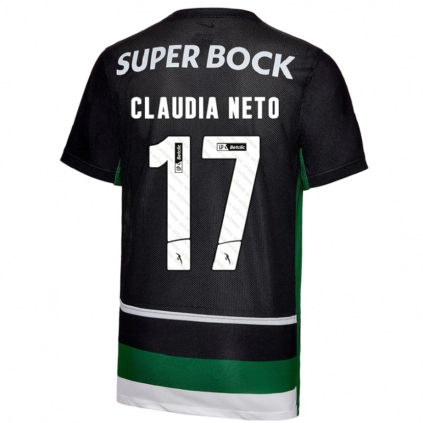 Danxen Kinder Cláudia Teresa Pires Neto #17 Schwarz Weiß Grün Heimtrikot Trikot 2024/25 T-Shirt