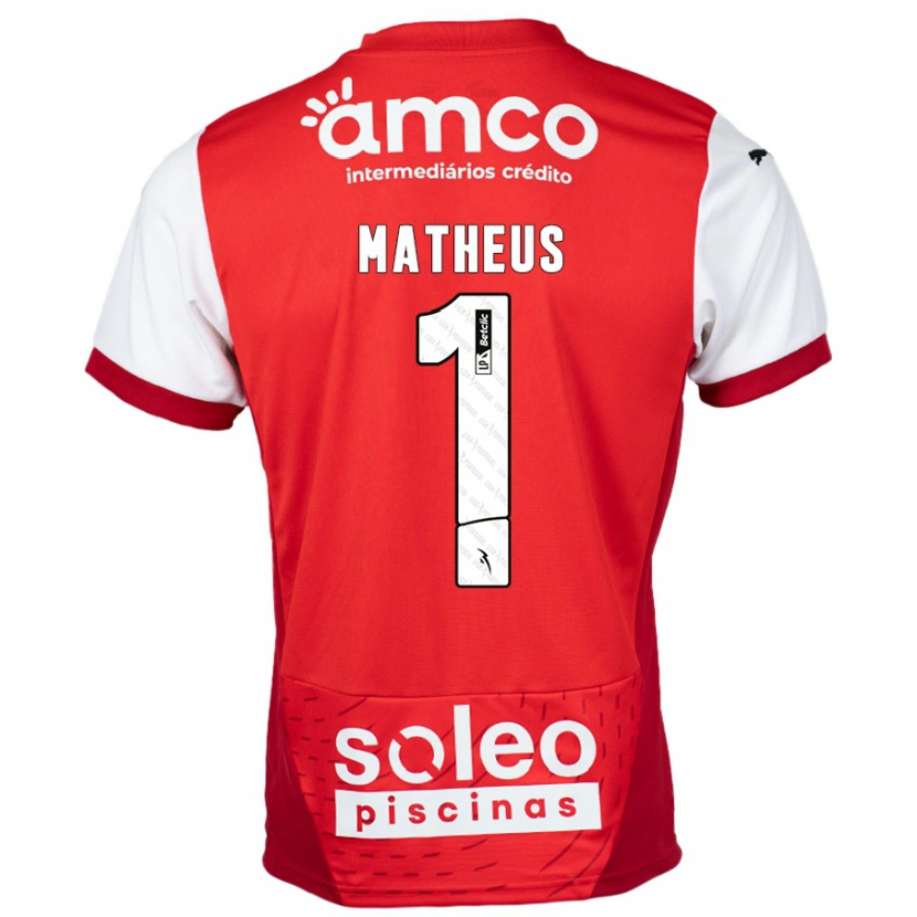 Danxen Kinder Matheus #1 Rot Weiß Heimtrikot Trikot 2024/25 T-Shirt