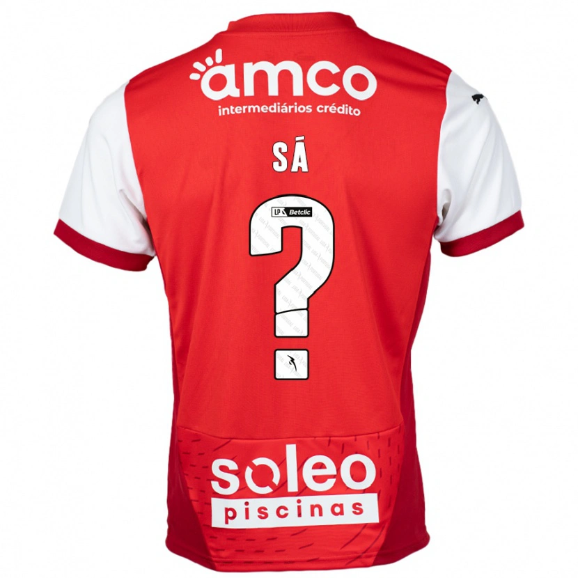 Danxen Kinder Henrique Sá #0 Rot Weiß Heimtrikot Trikot 2024/25 T-Shirt
