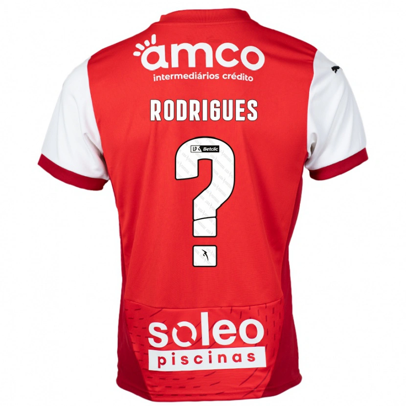 Danxen Kinder David Rodrigues #0 Rot Weiß Heimtrikot Trikot 2024/25 T-Shirt