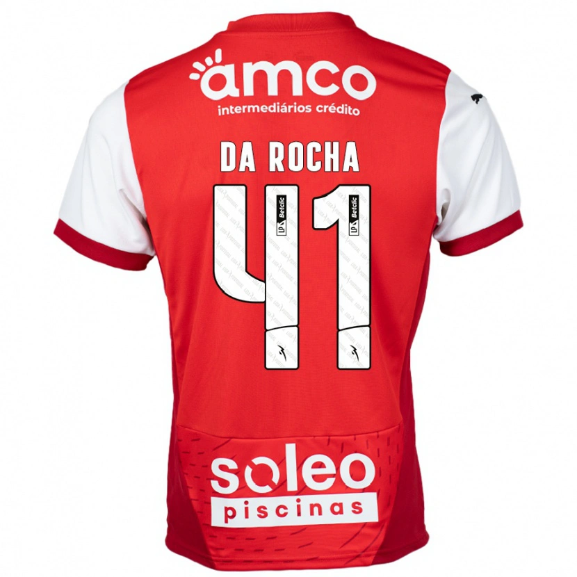 Danxen Kinder Yanis Da Rocha #41 Rot Weiß Heimtrikot Trikot 2024/25 T-Shirt