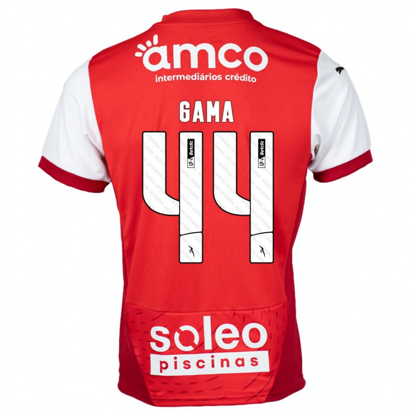 Danxen Kinder Dinis Gama #44 Rot Weiß Heimtrikot Trikot 2024/25 T-Shirt