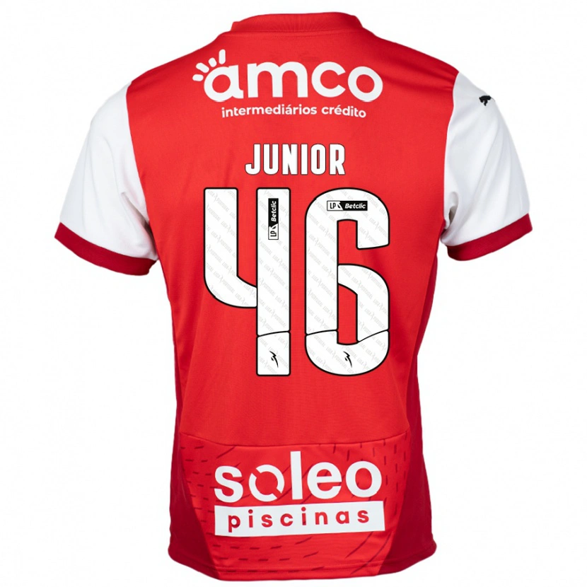 Danxen Kinder Mário Junior #46 Rot Weiß Heimtrikot Trikot 2024/25 T-Shirt
