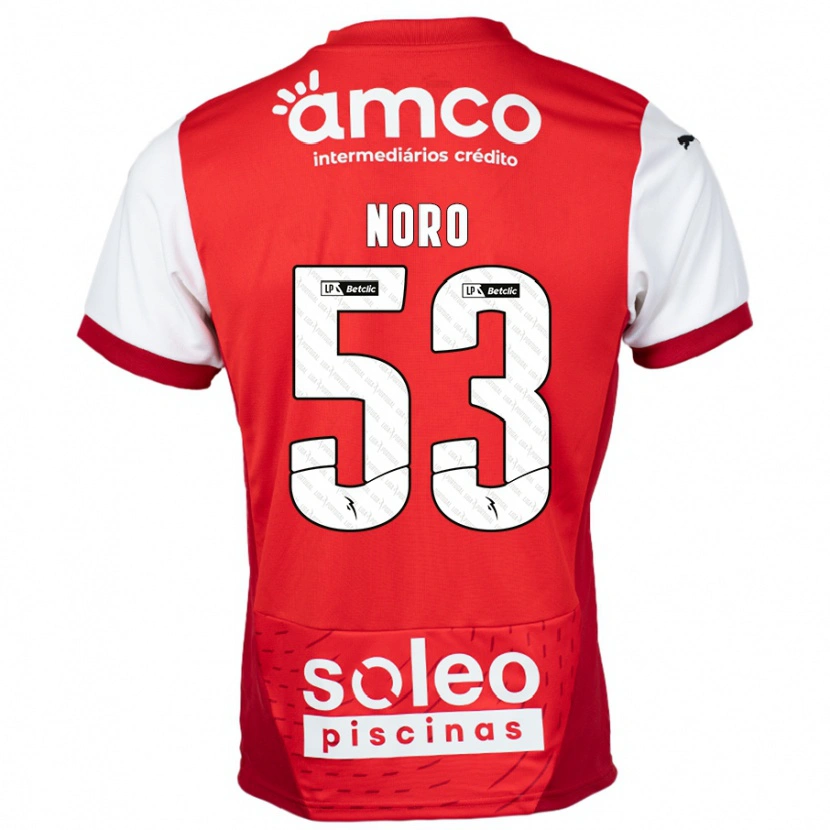 Danxen Kinder Jonatás Noro #53 Rot Weiß Heimtrikot Trikot 2024/25 T-Shirt