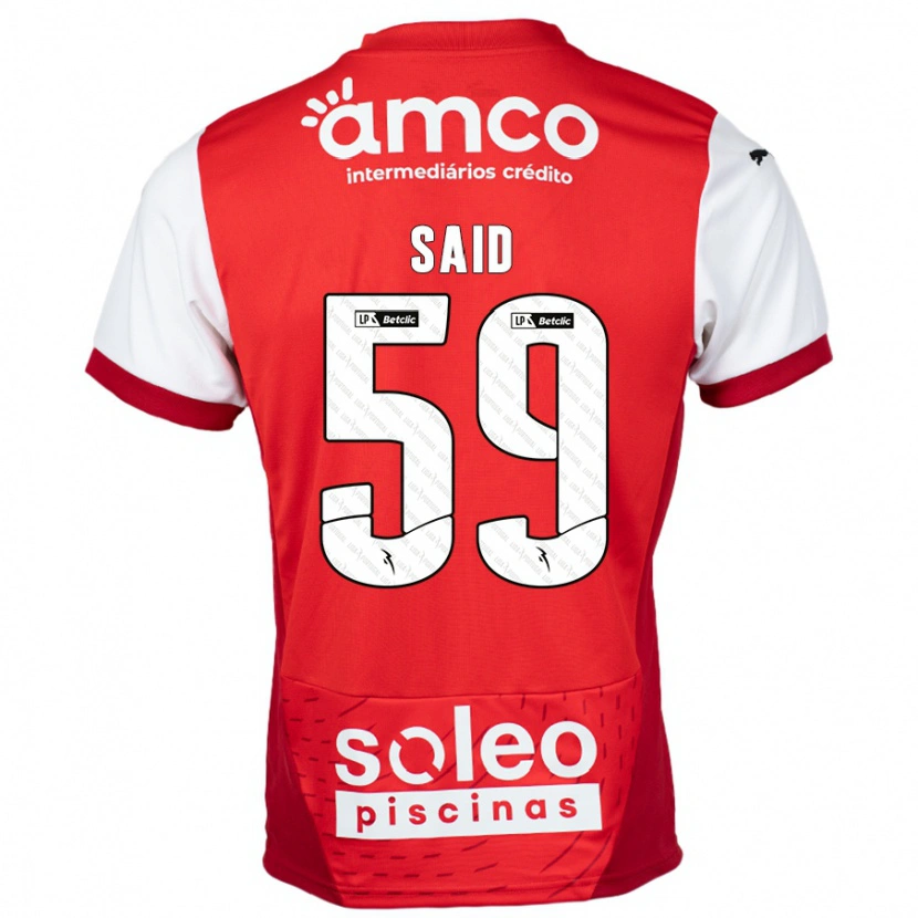 Danxen Kinder Yan Said #59 Rot Weiß Heimtrikot Trikot 2024/25 T-Shirt