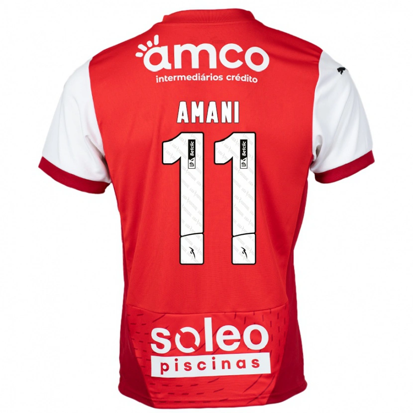 Danxen Kinder Jolina Amani #11 Rot Weiß Heimtrikot Trikot 2024/25 T-Shirt
