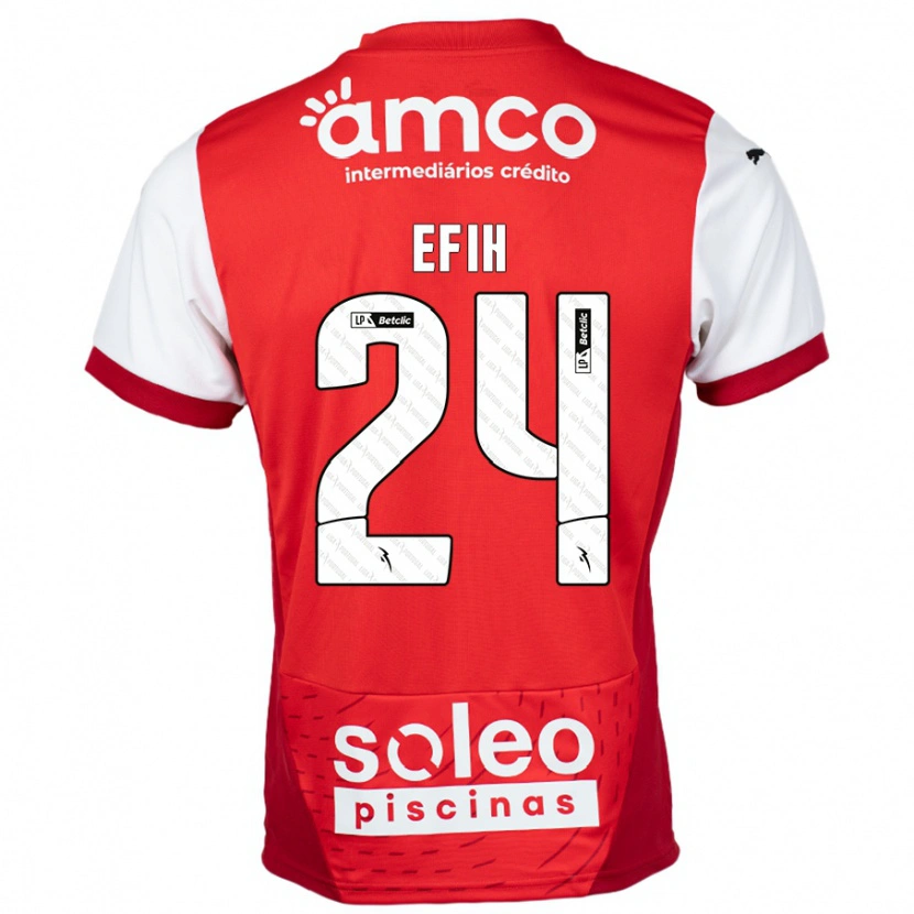 Danxen Kinder Peace Efih #24 Rot Weiß Heimtrikot Trikot 2024/25 T-Shirt