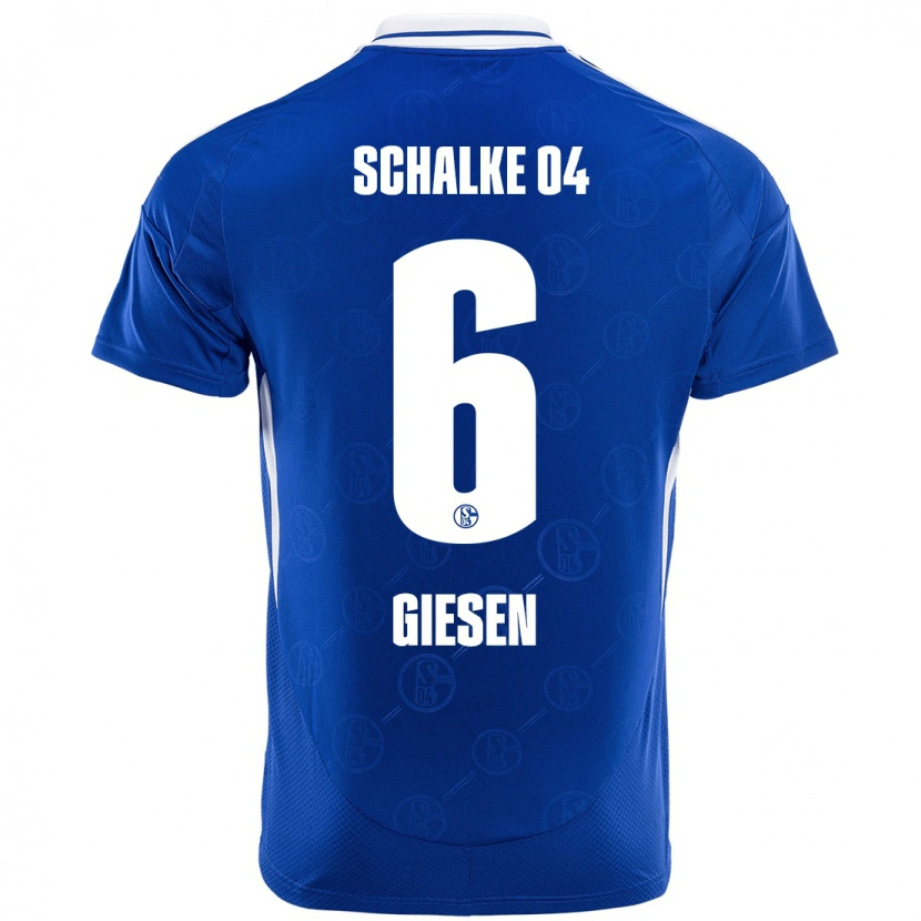 Danxen Kinder Tim Giesen #6 Königsblau Heimtrikot Trikot 2024/25 T-Shirt