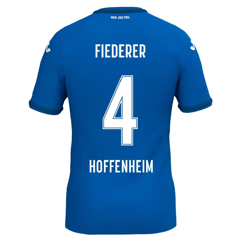 Danxen Kinder Tom Fiederer #4 Königsblau Heimtrikot Trikot 2024/25 T-Shirt