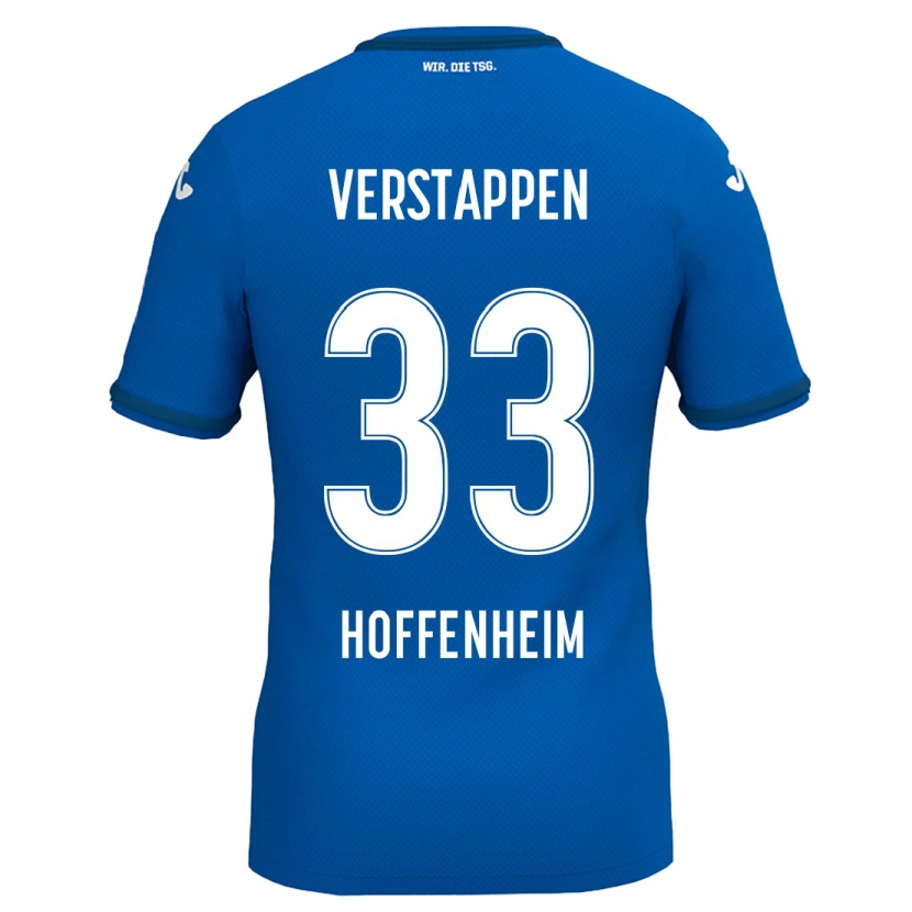 Danxen Kinder Eric Verstappen #33 Königsblau Heimtrikot Trikot 2024/25 T-Shirt