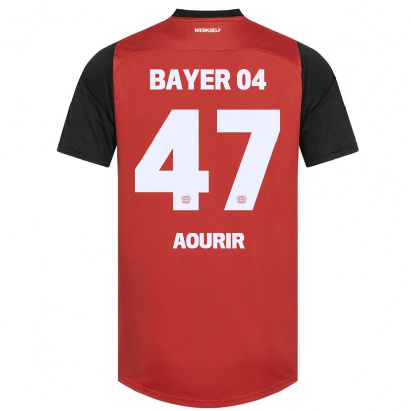 Danxen Kinder Ayman Aourir #47 Rot Schwarz Heimtrikot Trikot 2024/25 T-Shirt