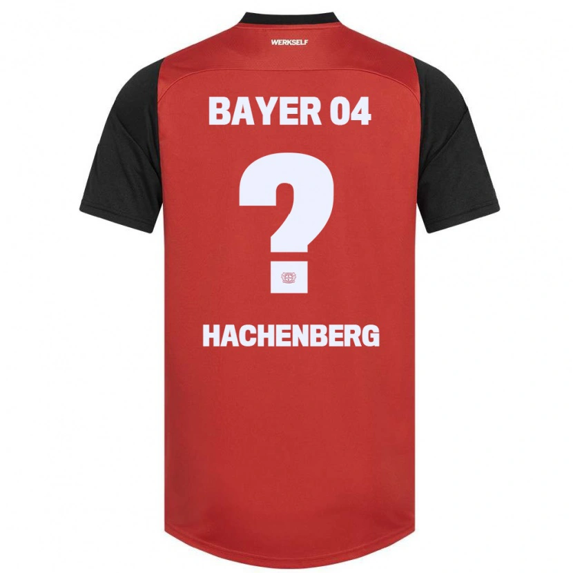 Danxen Kinder Merlin Hachenberg #0 Rot Schwarz Heimtrikot Trikot 2024/25 T-Shirt