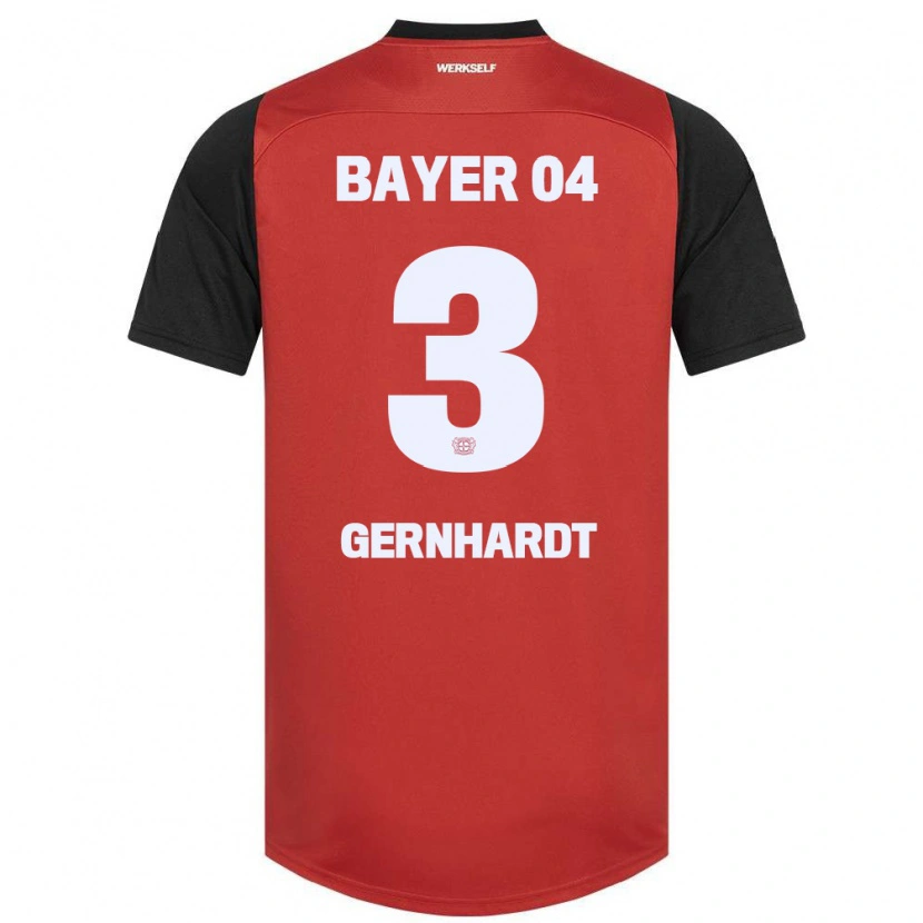 Danxen Kinder Nils Gernhardt #3 Rot Schwarz Heimtrikot Trikot 2024/25 T-Shirt