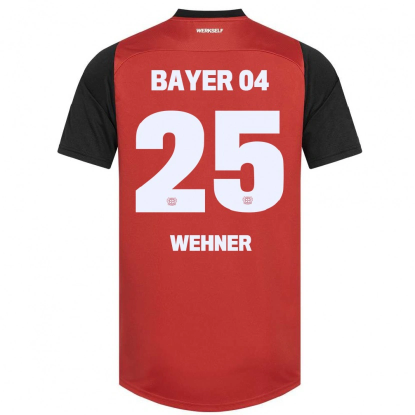 Danxen Kinder Luca Wehner #25 Rot Schwarz Heimtrikot Trikot 2024/25 T-Shirt