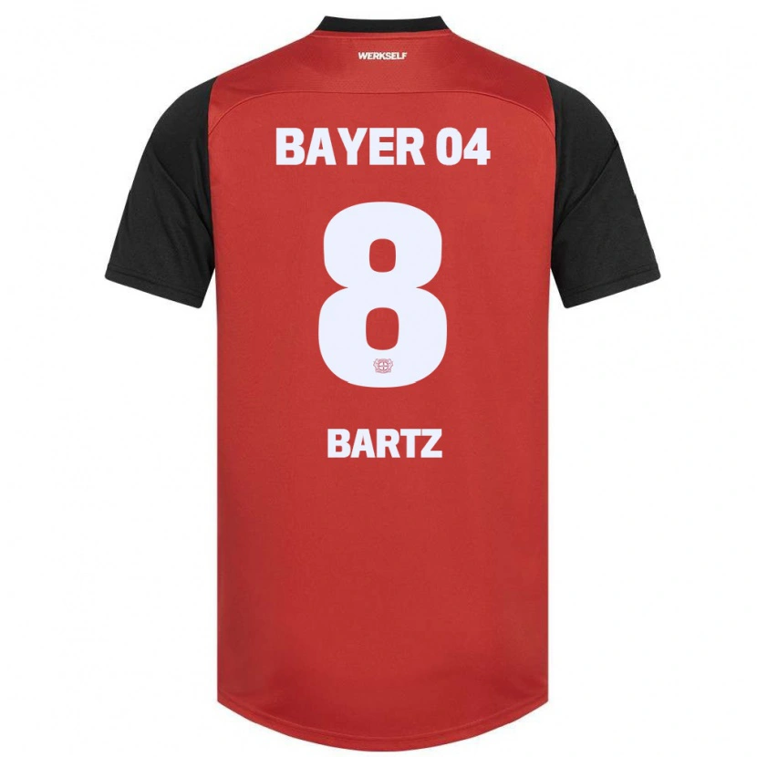 Danxen Kinder Paulina Bartz #8 Rot Schwarz Heimtrikot Trikot 2024/25 T-Shirt