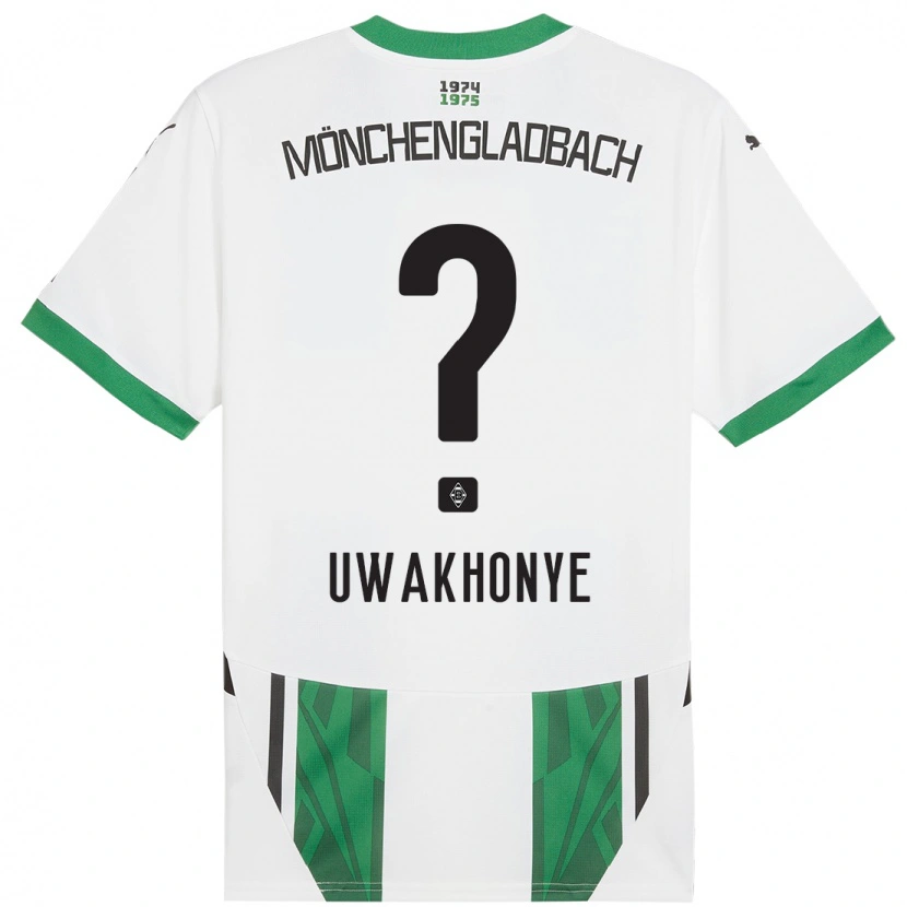 Danxen Kinder Josiah Uwakhonye #0 Weiß Grün Heimtrikot Trikot 2024/25 T-Shirt