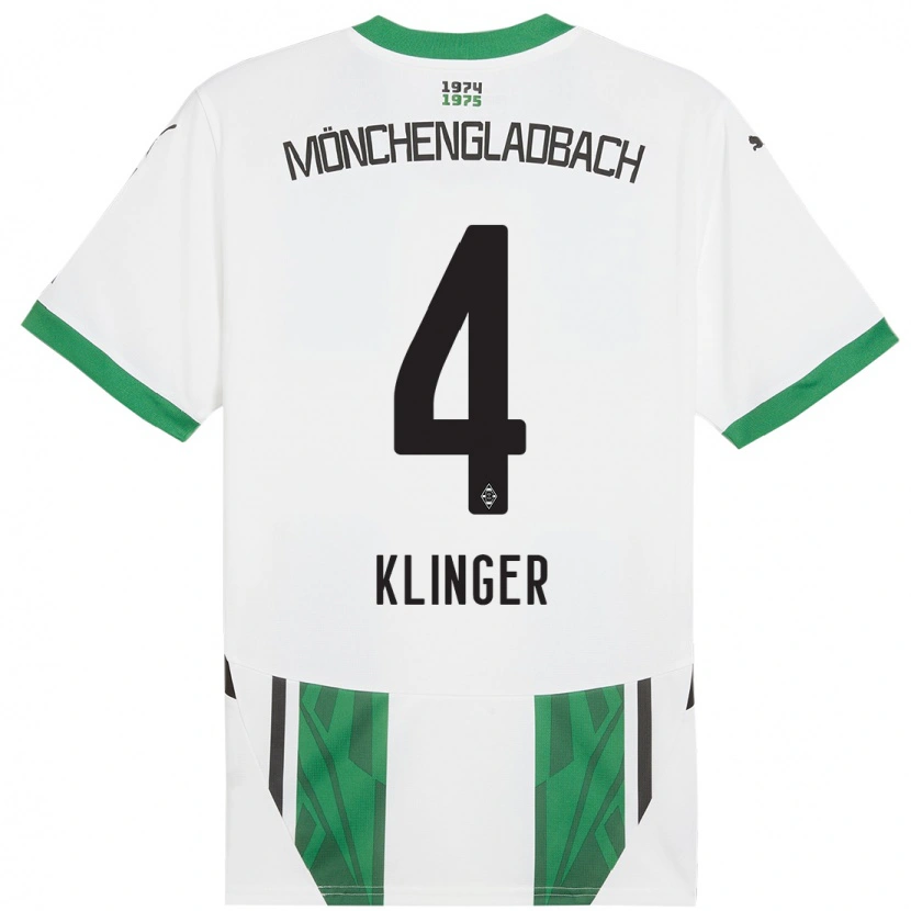 Danxen Kinder Nina Klinger #4 Weiß Grün Heimtrikot Trikot 2024/25 T-Shirt