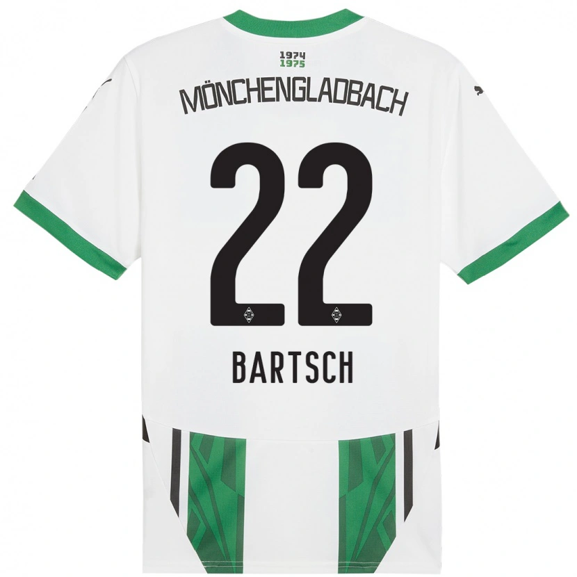 Danxen Kinder Kristina Bartsch #22 Weiß Grün Heimtrikot Trikot 2024/25 T-Shirt