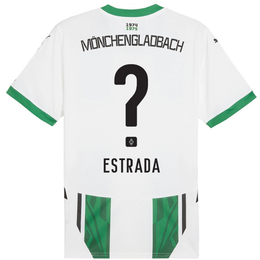 Danxen Kinder Joshua Jong Estrada #0 Weiß Grün Heimtrikot Trikot 2024/25 T-Shirt